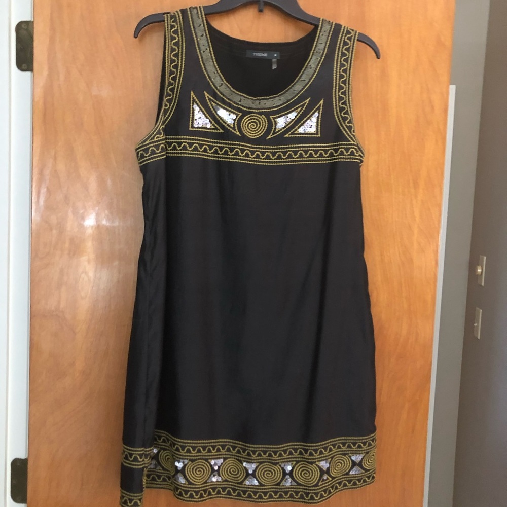 Black tank satin dress
